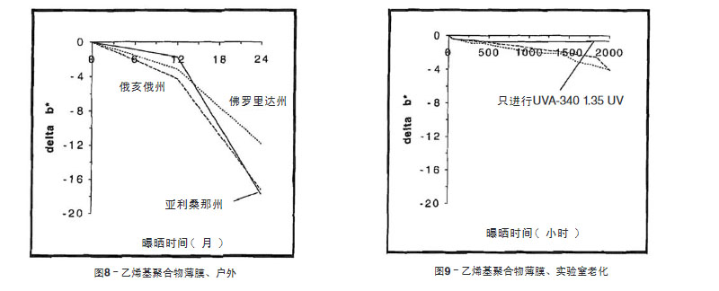 绿色乙烯基聚合物薄膜测试结果比较